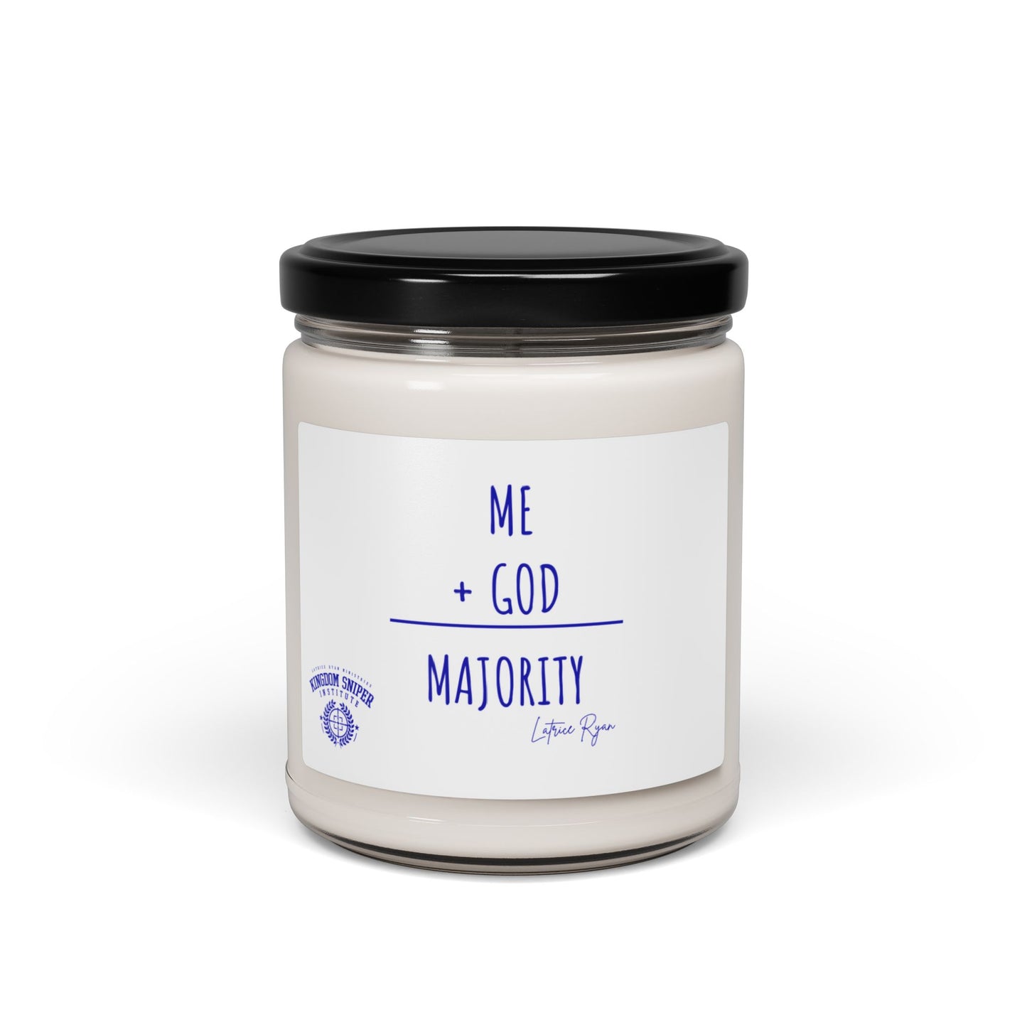 Me Plus God Equals Majority Scented Soy Candle, 9oz