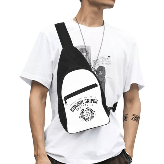 Men's White and Black KSI Bag